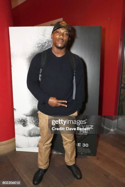Ashley Walters attends a special screening of "All Eyez On Me" at The Ham Yard Hotel on June 27, 2017 in London, England.