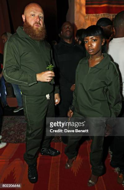Sam and Siobhan Bell attend the launch of Skepta's new fashion label "Mains" at Selfridges on June 27, 2017 in London, England.