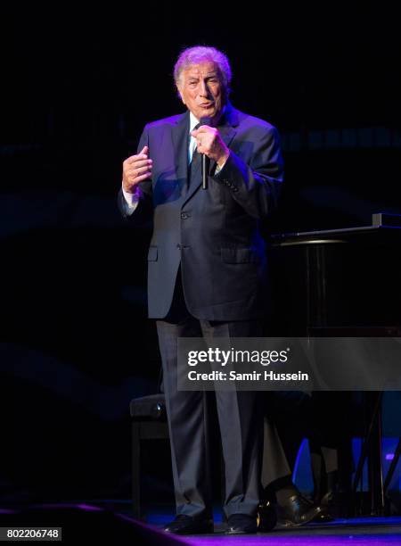 Tony Bennett performs at Royal Albert Hall on June 27, 2017 in London, England.