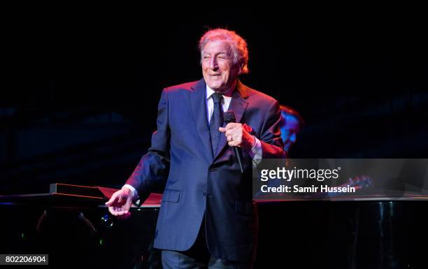 Tony Bennett performs at Royal Albert Hall on June 27, 2017 in London, England.