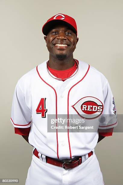 Brandon Phillips of the Cincinnati Reds poses for a portrait during photo day at Ed Smith Stadium on February 22, 2008 in Sarasota, Florida.