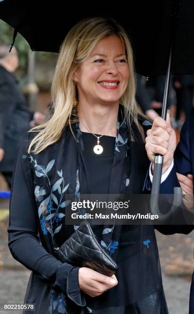 Lady Helen Taylor attends the funeral of Patricia Knatchbull, Countess Mountbatten of Burma at St Paul's Church, Knightsbridge on June 27, 2017 in...