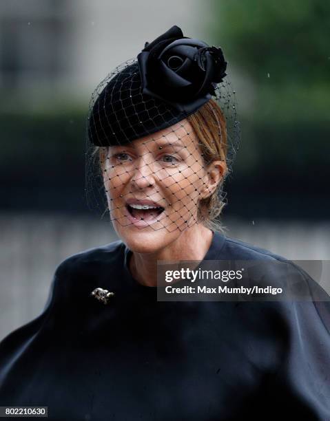 India Hicks attends the funeral of Patricia Knatchbull, Countess Mountbatten of Burma at St Paul's Church, Knightsbridge on June 27, 2017 in London,...