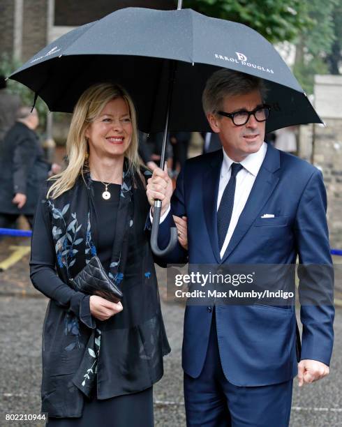 Lady Helen Taylor and Tim Taylor attend the funeral of Patricia Knatchbull, Countess Mountbatten of Burma at St Paul's Church, Knightsbridge on June...