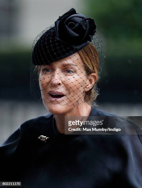 India Hicks attends the funeral of Patricia Knatchbull, Countess Mountbatten of Burma at St Paul's Church, Knightsbridge on June 27, 2017 in London,...