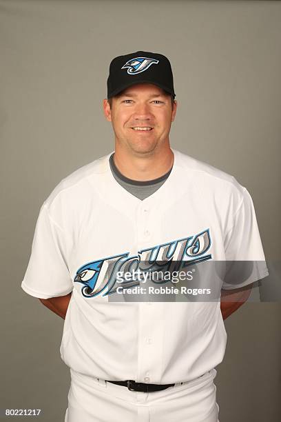 Scott Rolen of the Toronto Blue Jays poses for a portrait during photo day at Knology Park on February 22, 2008 in Dunedin, Florida.