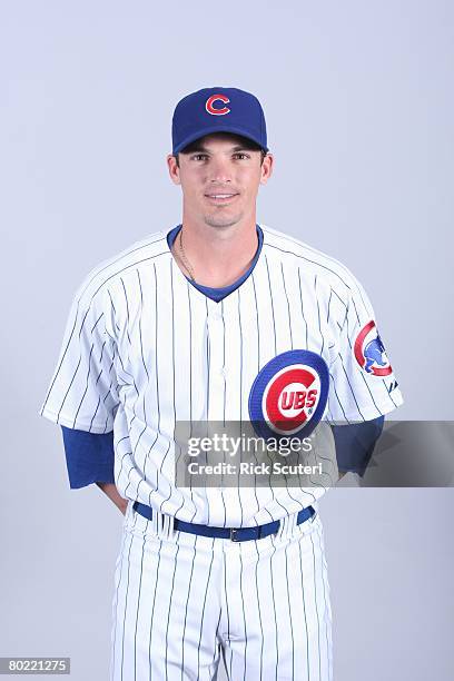 Ryan Theriot of the Chicago Cubs poses for a portrait during photo day at HoHoKam Park on February 25, 2008 in Mesa, Arizona.