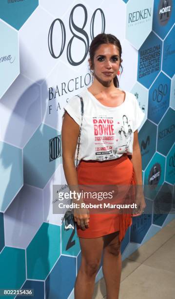 Elena Furiase attends the Amoramargo show during the Barcelona 080 Fashion Week on June 27, 2017 in Barcelona, Spain.