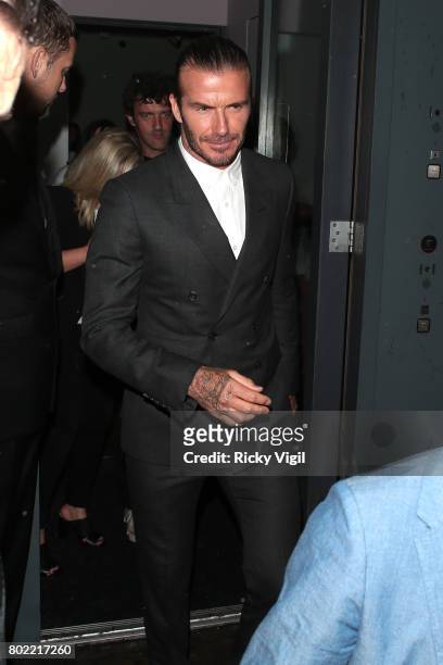 David Beckham attends Brooklyn Beckham: What I See - private view & book launch party at Christie's Mayfair on June 27, 2017 in London, England.