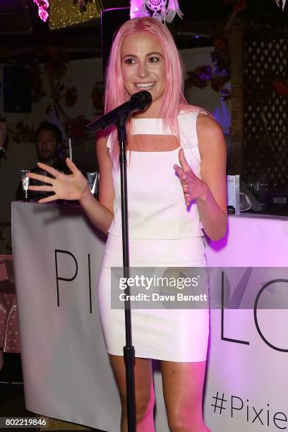 Pixie Lott attends the launch of the new Pixie Lott Paint collection at The Cuckoo Club on June 27, 2017 in London, England.