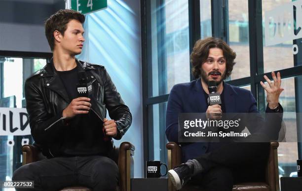 Actor Ansel Elgort and director Edgar Wright attend Build to discuss "Baby Driver" at Build Studio on June 27, 2017 in New York City.