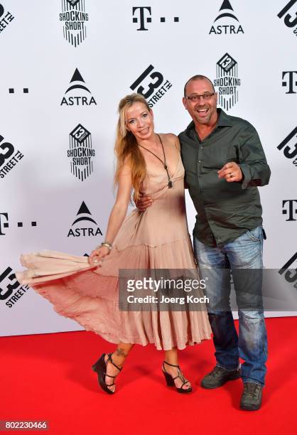 Actor Michel Guillaume and his wife Georgia attend the Shocking Shorts Award 2017 during the Munich Film Festival on June 27, 2017 in Munich, Germany.