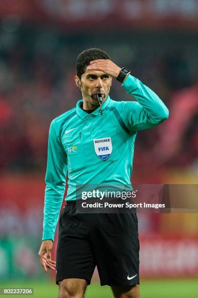 Fifa Referee Fahad Almirdasi of Saudi Arabia during the AFC Champions League 2017 Group F match between Shanghai SIPG FC vs Urawa Red Diamonds at the...