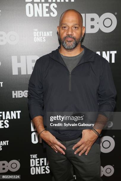 Allen Hughes attends "The Defiant Ones" New York premiere on June 27, 2017 in New York City.