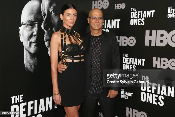 Liberty Ross and Jimmy Iovine attend "The Defiant Ones" New York premiere on June 27, 2017 in New York City.