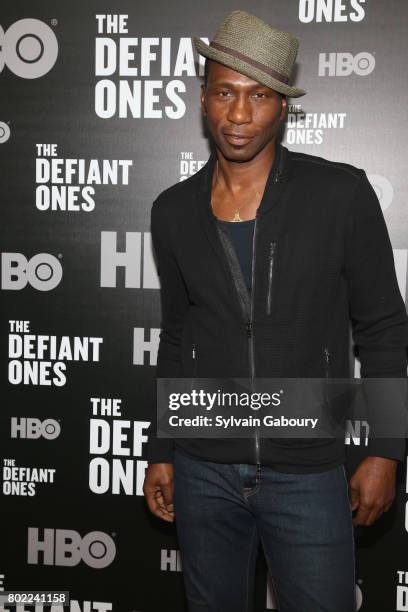Leon Robinson attends "The Defiant Ones" New York premiere on June 27, 2017 in New York City.