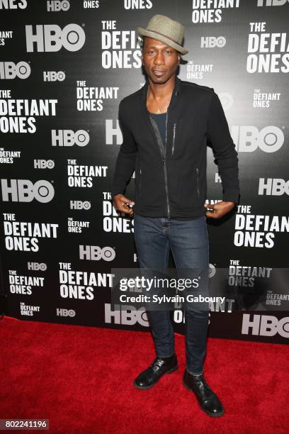 Leon Robinson attends "The Defiant Ones" New York premiere on June 27, 2017 in New York City.