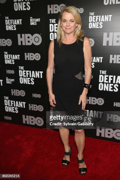 Debbie Bancroft attends "The Defiant Ones" New York premiere on June 27, 2017 in New York City.