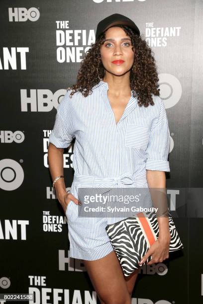 Talia Thiesfield attends "The Defiant Ones" New York premiere on June 27, 2017 in New York City.