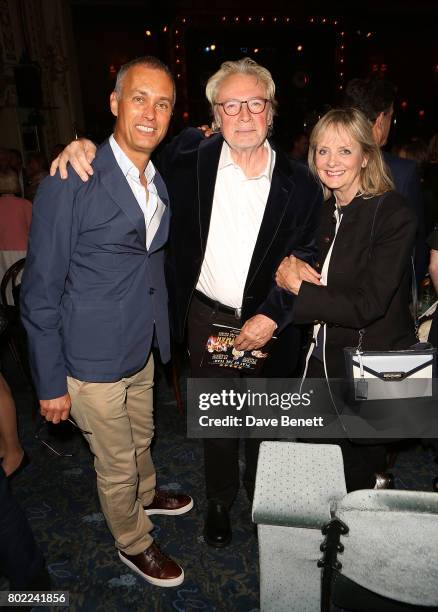Michael Le Poer Trench, Leigh Lawson and Twiggy Lawson attend the press night performance of ""Lady Day At Emerson's Bar & Grill" at Wyndhams Theatre...