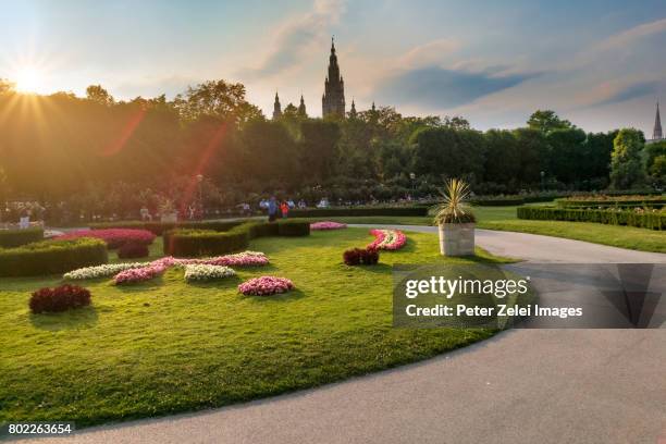 public park (volksgarten) in vienna, austria - gärtnerisch gestaltet stock-fotos und bilder