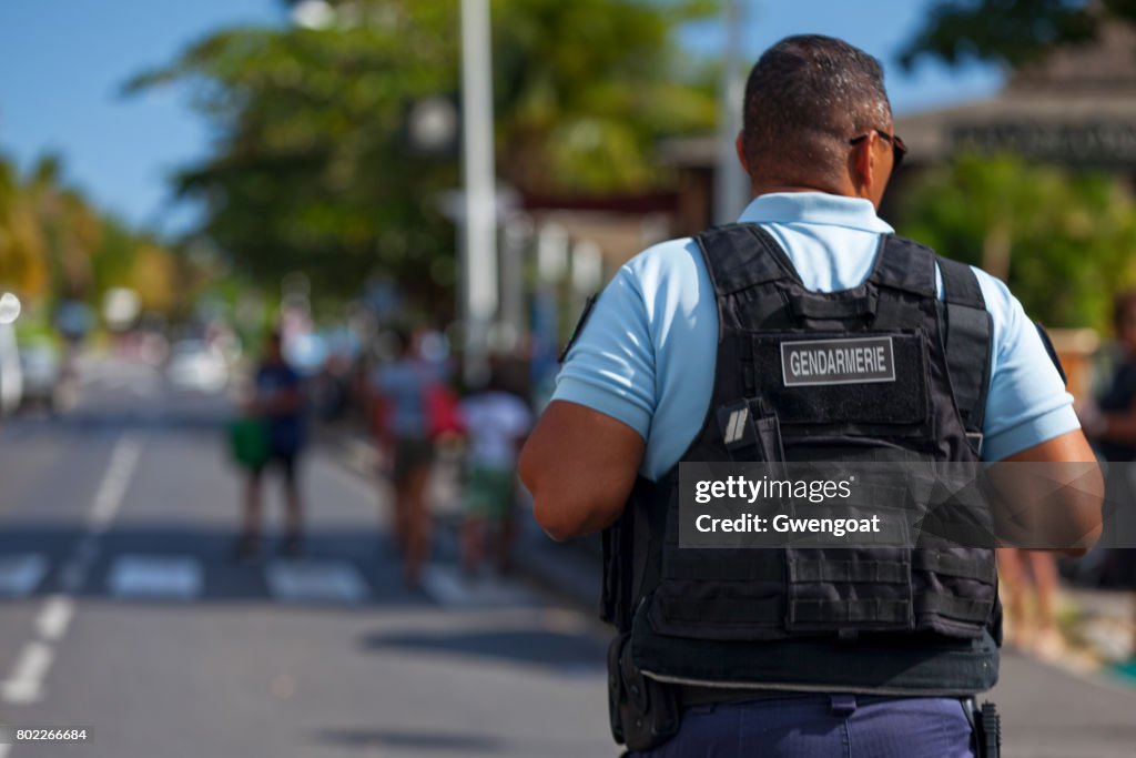 Gendarme in bulletproof vest