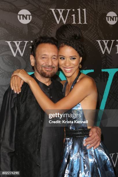 Shekhar Kapur and Jasmin Savoy Brown attend TNT's "Will" series premiere at Bryant Park on June 27, 2017 in New York City.
