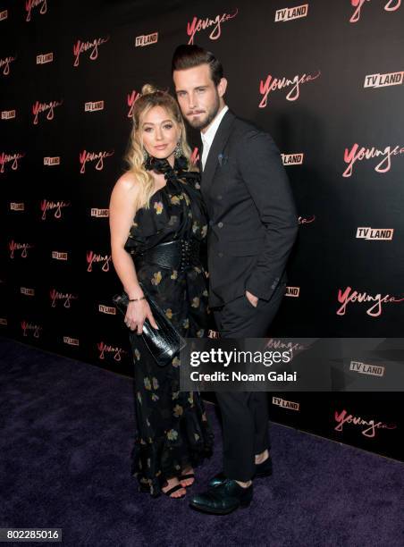 Actors Hilary Duff and Nico Tortorella attend the "Younger" season four premiere party on June 27, 2017 in New York City.