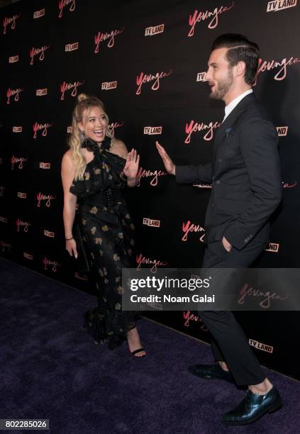 Actors Hilary Duff and Nico Tortorella attend the "Younger" season four premiere party on June 27, 2017 in New York City.