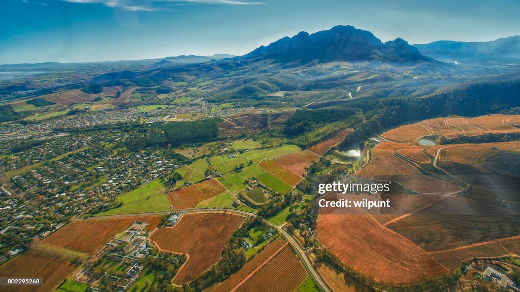 Cape Winelands Autumn Scene