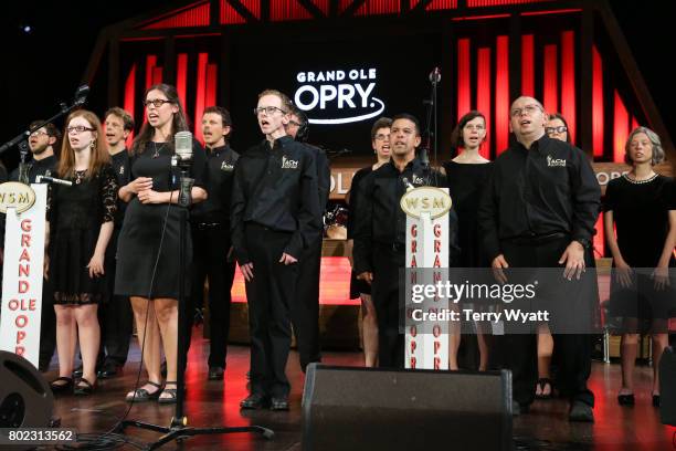 Lifting Lives music Campers on stage during a Performance at Grand Ole Opry House on June 27, 2017 in Nashville, Tennessee.