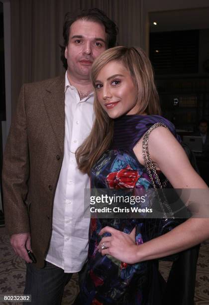Simon Monjack and actress Brittany Murphy attend the "Sony Cierge Spring Preview" at Palihouse on March 12, 2008 in Hollywood, California.