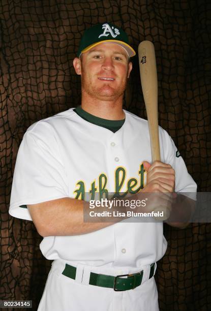 Brooks Conrad of the Oakland Athletics poses for a portrait during Spring Training photo day on February 25, 2008 in Phoenix, Arizona.