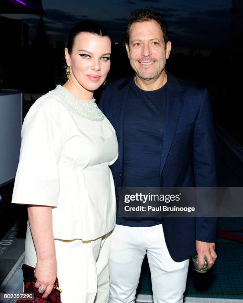 Debi Mazar and Darren Star attend 'Younger' season four premiere party at Mr. Purple on June 27, 2017 in New York City.