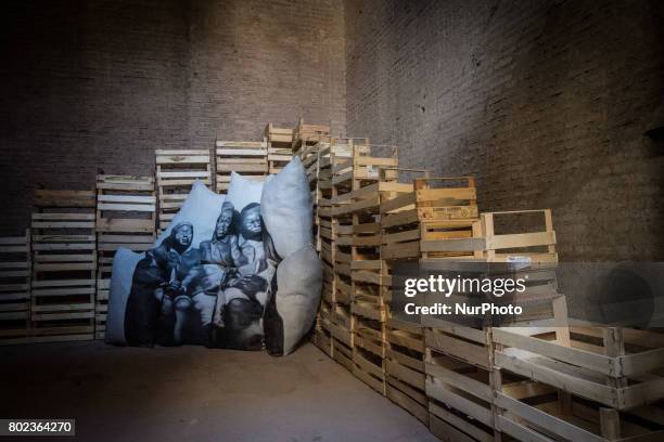 Picture shows an installation by artist Thorsten Kirchhoff titled &quot;Cul-de-sac&quot; on June 27, 2017 at the Palatine Hill in Rome during a press...