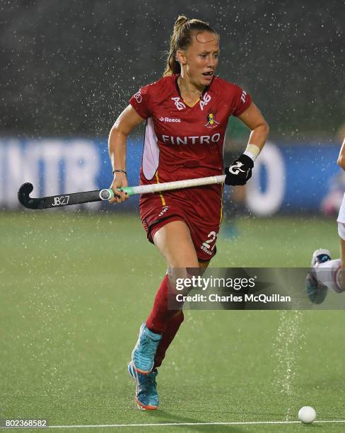 Jill Boon of Belgium during the FINTRO Women's Hockey World League Semi-Final Pool B game between Belgium and Spain on June 27, 2017 in Brussels,...