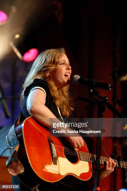 Musician Tift Merritt performs at the DirecTV SXSW Live Broadcast on March 13, 2008 at the Austin Convention Center in Austin, Texas.