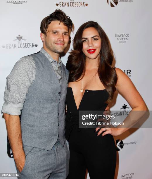 Katie Maloney and Tom Schwartz attend Kyle Chan's 3rd annual #LOVECAMPAIGN Party at SUR Lounge on June 27, 2017 in Los Angeles, California.