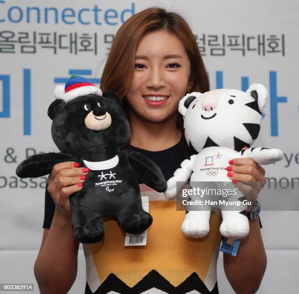 Golfer Bo-Mee Lee aka Lee Bo-Mee is appointed honorary ambassador for the 2018 PyeongChang Olympic Games on June 27, 2017 in Seoul, South Korea.