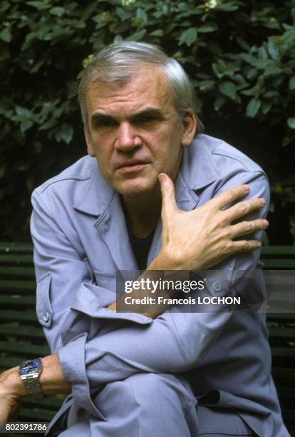 Czech author Milan Kundera on September 17, 1982 in Paris, France.