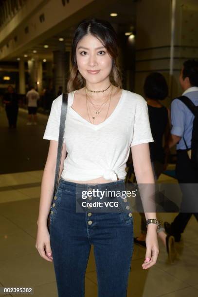 Singer Kelly Chen arrives for American singer Britney Spears's concert on June 27, 2017 in Hong Kong, China.