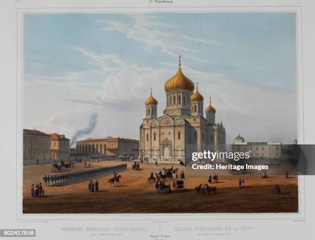 The Presentation of the Holy Virgin Church of the Semyonovsky Life-Guards Regiment in Saint Petersburg, 1840s. Found in the collection of State...