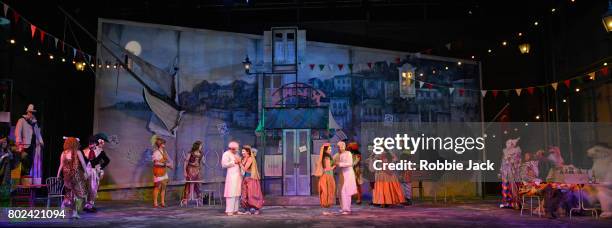 Artists of the company in Garsington Opera's production of Gioachino Rossini's Il 'Turco in Italia directed by Martin Duncan and conducted by David...