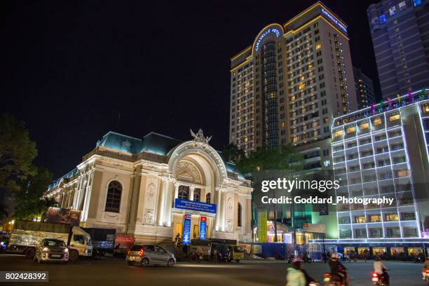 vietnam: ho chi minh city (saigon) - opera house saigon stock pictures, royalty-free photos & images