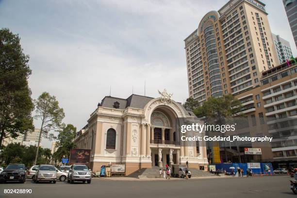 vietnam: ho chi minh city (saigon) - opera house saigon stock pictures, royalty-free photos & images