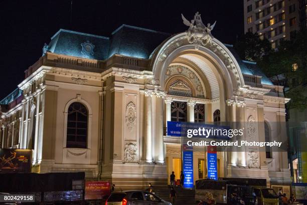 vietnam: ho chi minh city (saigon) - opera house saigon stock pictures, royalty-free photos & images