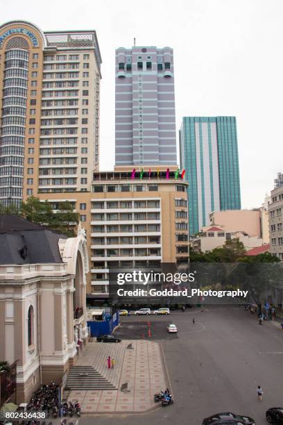 vietnam: ho chi minh city (saigon) - opera house saigon stock pictures, royalty-free photos & images