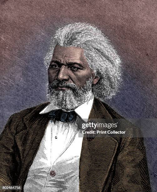 Frederick Douglass , American diplomat, abolitionist and writer, 1875. Son of a slave, a mulatto, he fled from slavery at 21. . Artist Unknown..