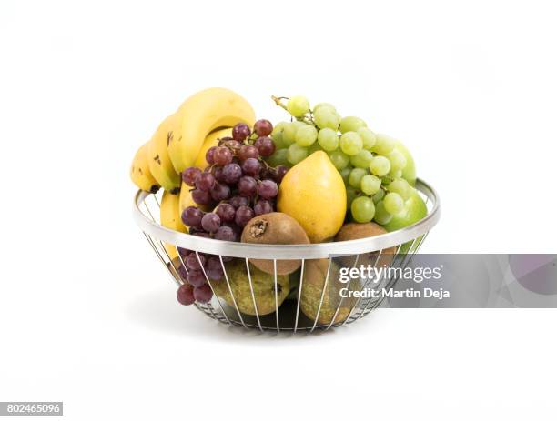 fruit bowl - fruitschaal stockfoto's en -beelden