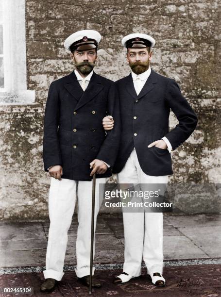 Tsar Nicholas II of Russia and King George V of Great Britain. Nicholas II became Emperor of Russia in 1894, while his cousin George V ascended the...